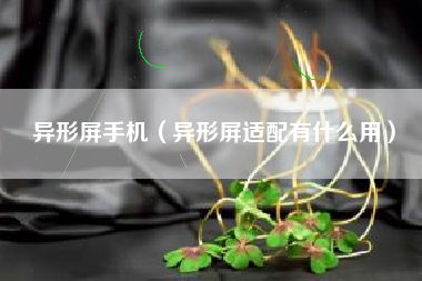异形屏手机（异形屏适配有什么用）