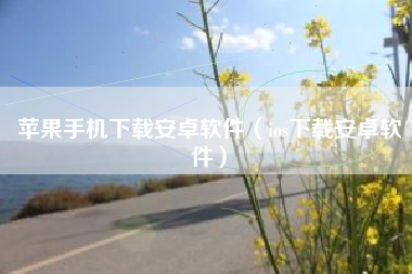 苹果手机下载安卓软件（ios下载安卓软件）