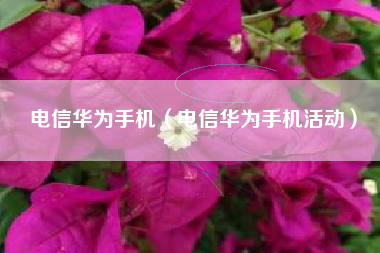 电信华为手机（电信华为手机活动）