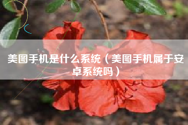 美图手机是什么系统（美图手机属于安卓系统吗）