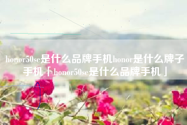 honor50se是什么品牌手机honor是什么牌子手机「honor50se是什么品牌手机」 honor50se是什么品牌手机honor是什么牌子手机「honor50se是什么品牌手机」
