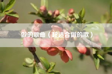 做的歌曲（超适合做的歌）