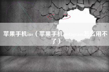 苹果手机ins（苹果手机instagram怎么用不了）