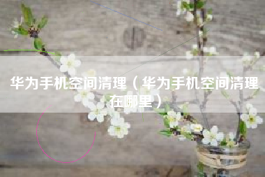 华为手机空间清理（华为手机空间清理在哪里）