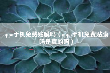 oppo手机免费贴膜吗（oppo手机免费贴膜吗是真的吗）