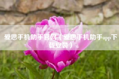 爱思手机助手官网（爱思手机助手app下载安装）