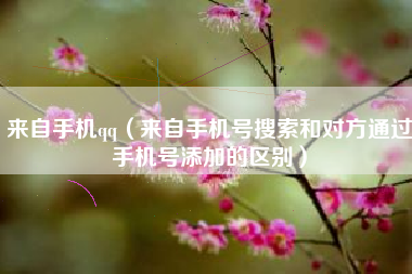 来自手机qq（来自手机号搜索和对方通过手机号添加的区别）