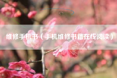维修手机书（手机维修书籍在线阅读）