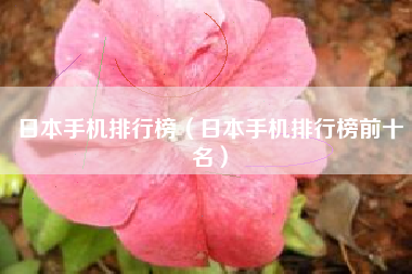 日本手机排行榜（日本手机排行榜前十名）