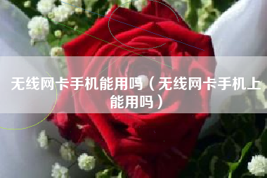 无线网卡手机能用吗（无线网卡手机上能用吗）