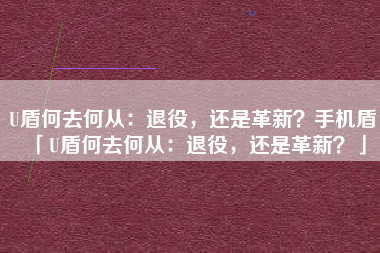 U盾何去何从：退役，还是革新？手机盾「U盾何去何从：退役，还是革新？」