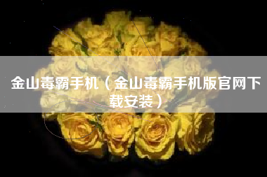 金山毒霸手机（金山毒霸手机版官网下载安装）