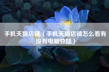 手机天猫店铺（手机天猫店铺怎么看有没有电脑登陆）