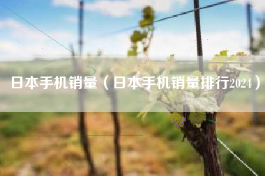 日本手机销量（日本手机销量排行2024）
