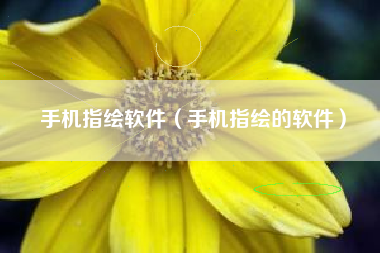 手机指绘软件（手机指绘的软件）