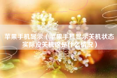 苹果手机显示（苹果手机显示关机状态实际没关机这是什么情况）