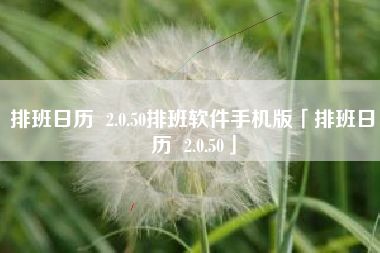 排班日历 2.0.50排班软件手机版「排班日历 2.0.50」 排班日历 2.0.50排班软件手机版「排班日历 2.0.50」