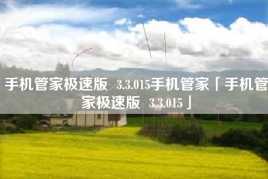 手机管家极速版 3.3.015手机管家「手机管家极速版 3.3.015」 手机管家极速版 3.3.015手机管家「手机管家极速版 3.3.015」