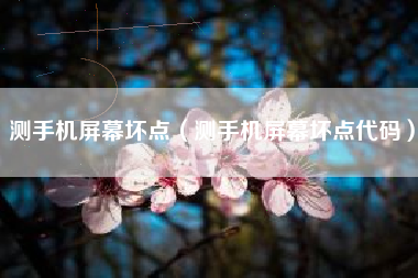 测手机屏幕坏点（测手机屏幕坏点代码）