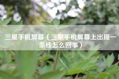 三星手机屏幕（三星手机屏幕上出现一条线怎么回事）