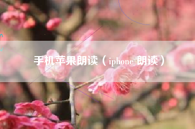 手机苹果朗读（iphone 朗读）