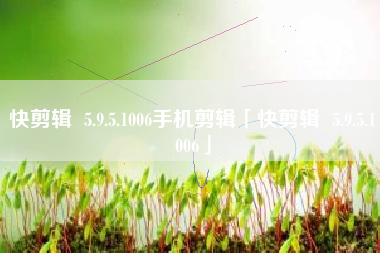 快剪辑 5.9.5.1006手机剪辑「快剪辑 5.9.5.1006」 快剪辑 5.9.5.1006手机剪辑「快剪辑 5.9.5.1006」