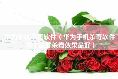 华为手机杀毒软件（华为手机杀毒软件哪个最好杀毒效果最好）