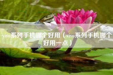 vivo系列手机哪个好用（vivo系列手机哪个好用一点）