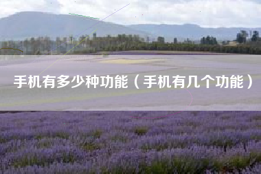 手机有多少种功能（手机有几个功能）