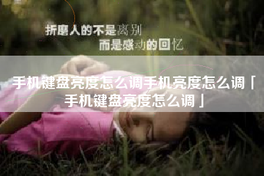 手机键盘亮度怎么调手机亮度怎么调「手机键盘亮度怎么调」