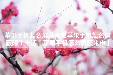 苹果手机怎么屏蔽来电苹果手机怎么屏蔽陌生电话「苹果手机怎么屏蔽来电」