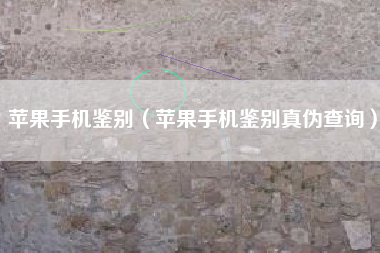 苹果手机鉴别（苹果手机鉴别真伪查询）