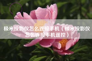 极米投影仪怎么连接手机（极米投影仪怎么连接手机遥控）