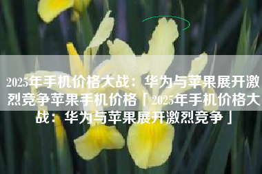 2025年手机价格大战：华为与苹果展开激烈竞争苹果手机价格「2025年手机价格大战：华为与苹果展开激烈竞争」