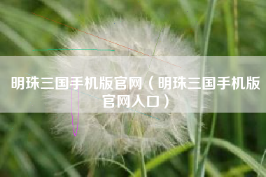 明珠三国手机版官网（明珠三国手机版官网入口）