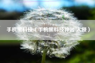手机黑科技（手机黑科技神器 入侵）
