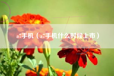 a7手机（a7手机什么时候上市）