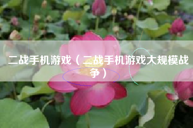 二战手机游戏（二战手机游戏大规模战争）