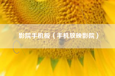 影院手机板（手机放映影院）