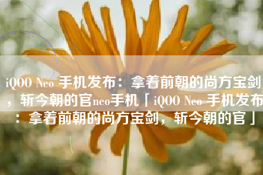 iQOO Neo 手机发布：拿着前朝的尚方宝剑，斩今朝的官neo手机「iQOO Neo 手机发布：拿着前朝的尚方宝剑，斩今朝的官」
