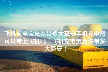 飞机充电宝允许带多大毫安手机充电器可以带上飞机吗「飞机充电宝允许带多大毫安」