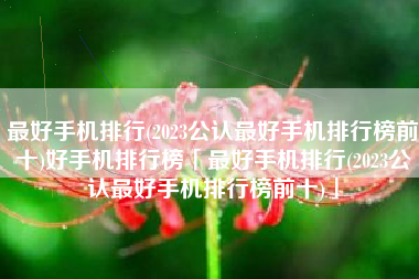 最好手机排行(2023公认最好手机排行榜前十)好手机排行榜「最好手机排行(2023公认最好手机排行榜前十)」