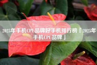 2025年手机CPU品牌好手机排行榜「2025年手机CPU品牌」