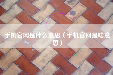 手机官网是什么意思（手机官网是啥意思）