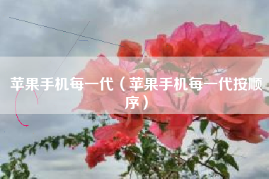 苹果手机每一代（苹果手机每一代按顺序）