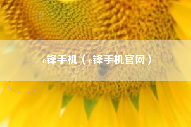e锋手机（e锋手机官网）