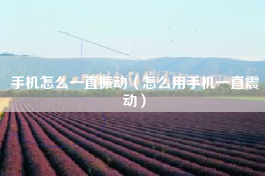 手机怎么一直振动（怎么用手机一直震动）
