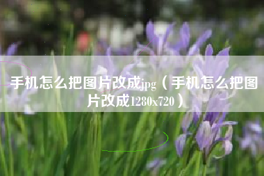 手机怎么把图片改成jpg（手机怎么把图片改成1280x720）