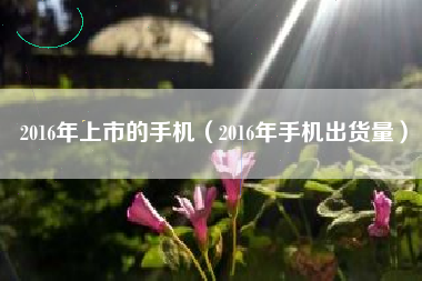 2016年上市的手机（2016年手机出货量）