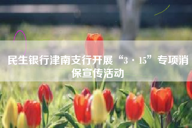 民生银行津南支行开展“3·15”专项消保宣传活动